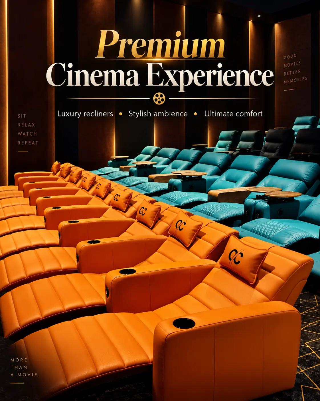 Clexa Cinema Ahmedabad premium hall with luxury recliner seats